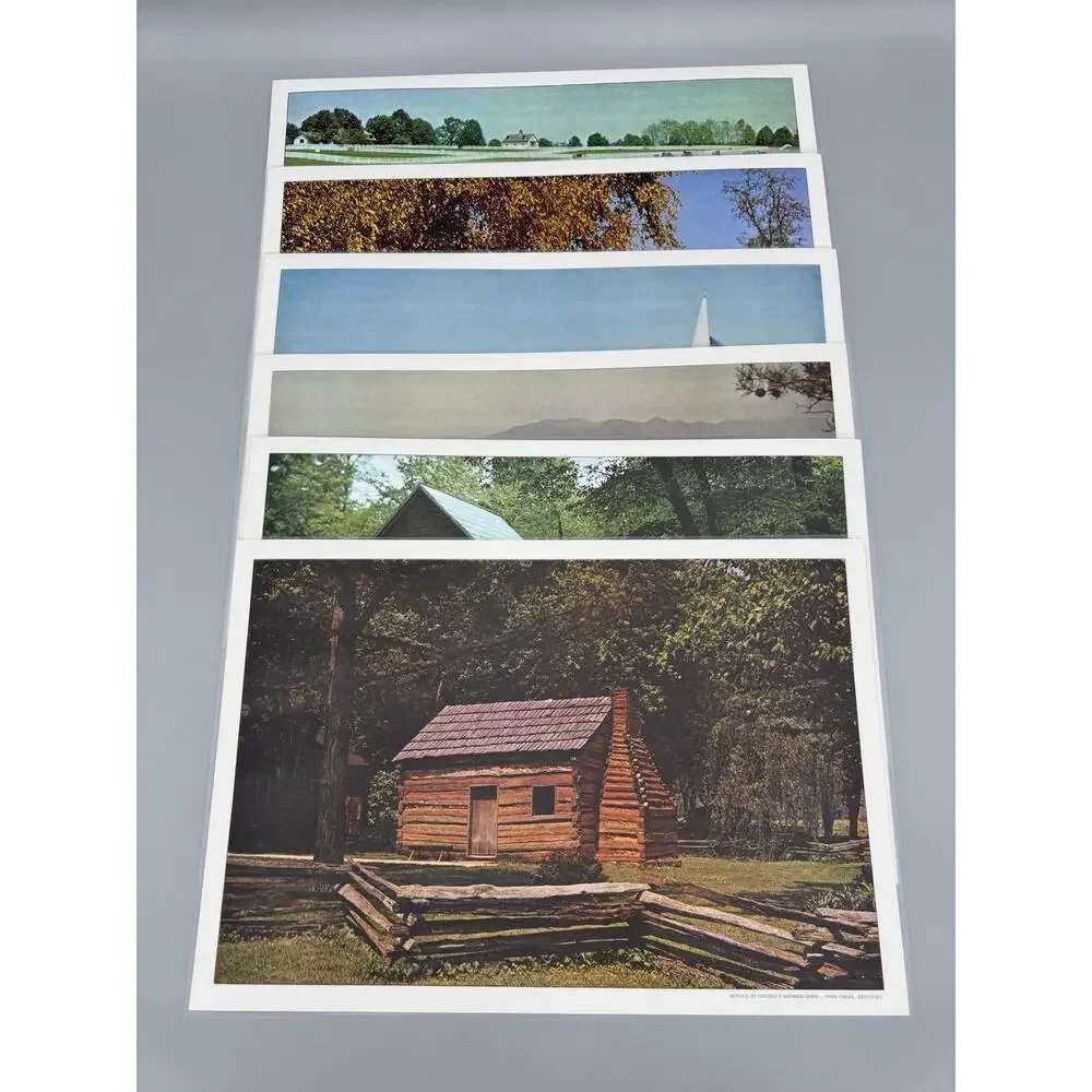 Vintage Scenic Kentucky‎ Vinyl Placemats Set Of 6 READ DETAILS